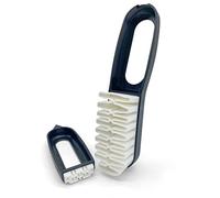 Brosse à Chaussures à Daim, Brosse Daim Chaussures Brosse Chaussure Daim Gomme Daim Chaussure Brosse Crepe pour Daim Brosse en Crepe Daim pour Le Nettoyage des Cuirs (Noir)