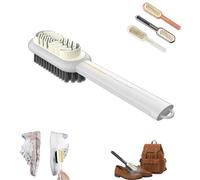 Brosse à chaussures en daim et gomme 2 en 1, brosse à chaussures en daim, gomme à polir en caoutchouc avec brosses en nubuck doux pour chaussures, sacs, vestes, sacs à main, canapé avec poignée en