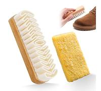Brosse à Chaussures Hardwear - Daim et Nubuck, Brosse en Caoutchouc pour Nettoyage Cuir, Bois