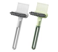 Brosse à cheveux 2 en 1 - Accessoire de nettoyage de beauté antidérapant - Élimination de la saleté et de la poussière pour le sel