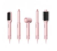 Brosse à cheveux 5 en 1 Air Styler 110 000 tr/min avec brosse soufflante, sèche-cheveux 200 millions d'ions , rose