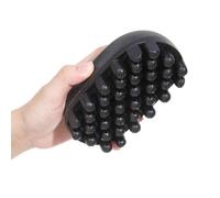 Brosse à cheveux à boucler en caoutchouc, brosse à friser noire, peigne à tresser sale, disque noir portable et bouclé, peigne de coiffure compact