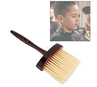 Brosse à cheveux à long manche vintage doux nettoyage cou brosse à poussière pour barbier rouge marron