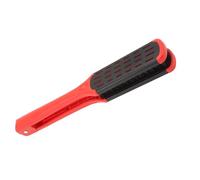 Brosse à Cheveux à Pince, Brosse à Cheveux Lissante Portable en Forme de V, Grille d'aération Creuse, Brosse à Lisser les Cheveux Double face. Ergonomique (rouge)