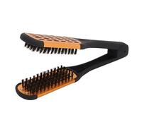 Brosse à cheveux à pinces,Brosse lissante démêlante,Brosse plate à pinces,Lissage double face,Brosse plate à pinces,Brosse plate double face