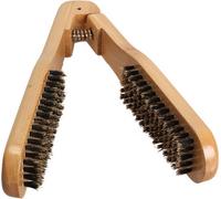 Brosse à cheveux à pinces en bois,Brosse à cheveux à pinces,Brosse à cheveux double face,Brosse à pinces double face,Lisseur à cheveux double face,Peigne lisseur double face