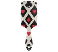 Brosse à cheveux adaptée aux grilles de poker rouges et noires, conçue pour masser la tête du cuir chevelu pour le séchage au sèche-cheveux avec poignée ergonomique cepillo anti-frisottis para cabello