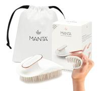 Brosse à Cheveux Anti-Casse Manta Originale - Meilleure Brosse Démêlante et Flexible pour Cheveux Sains, Clairsemés et Tous Types de Cheveux, Soin Doux pour Femmes et Hommes, Blanc