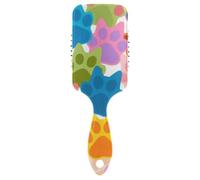 Brosse à cheveux antistatique colorée avec empreintes de pattes de chat pour cheveux courts avec poignée ergonomique cepillo para pelo rizado