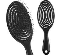 Brosse à cheveux antistatique Flexible Noir Brosse à démêler Soin ergonomique