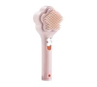 Brosse à cheveux antistatique - Peigne démêlant en forme de fleur, peigne rétractable compact, convient pour les femmes et les filles pour la douche après le shampooing, coiffeuse salle de bain