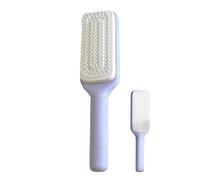 Brosse à cheveux antistatique - Peigne rétractable à poils de 24x6cm, design avec poignée rotative, outil autonettoyant | Massage du cuir chevelu démêlant pour cheveux épais, raides, ondulés, bouclés