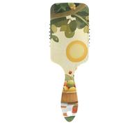 Brosse à cheveux antistatique simple d'animaux de safari pour femme noire conçue pour masser la tête du cuir chevelu pour cheveux mouillés avec poignée ergonomique cepillo para peinar
