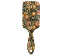 Brosse à cheveux antistatique vintage orange et rouge pamplemousse pour cheveux fins conçue pour les cheveux bouclés avec poignée ergonomique cepillo para definir rizos