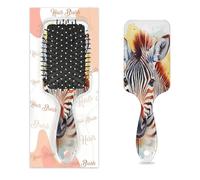 Brosse à cheveux aquarelle zèbre animal cheval humide sec coussin d'air brosse à cheveux démêlante en plastique brosse à cheveux pour enfants adultes cadeau de rentrée scolaire femme homme