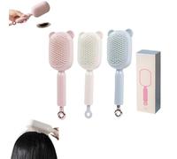 Brosse à cheveux auto-nettoyante antistatique, épilation à une touche, réduit la casse, crée du volume, peigne cuir chevelu pour tous les types de cheveux