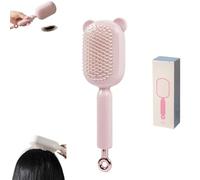 Brosse à cheveux auto-nettoyante antistatique, épilation à une touche, réduit la casse, crée du volume, peigne cuir chevelu pour tous les types de cheveux