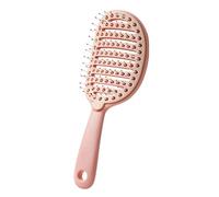 Brosse à cheveux autonettoyante - Brosse à ventilation incurvée et démêlante douce, peigne à cheveux facile à nettoyer avec poils flexibles, respectueux du cuir chevelu avec design anti-traction, peig