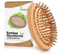 Brosse à cheveux avec broches naturelles, brosse à cheveux en bois, peigne de massage en bois, peigne à brosse, brosse pour cuir chevelu, compacte