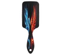 Brosse à cheveux avec coussin d'air Dragon et Phoenix pour cheveux épais et démêlage antistatique