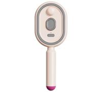 Brosse à cheveux avec jet d'eau, brosse à cheveux vapeur avec brume d'huile essentielle, peigne coussin 'air électrique en plastique, démêlant antistatique beige (roses)