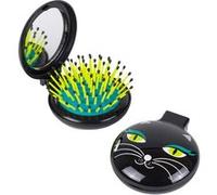 Brosse à cheveux miroir 2 en 1 - Lady Retro Black Cat - Pylones Black Cat