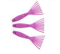 Brosse À Cheveux Avec Poignée En Plastique Intégrée,Peigne Nettoyant,De Griffes,Outils De Beauté,Produits Pour Livres,Fournitures - Type Purple 3pcs