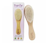 Brosse à Cheveux Bébé Poils de Chèvre Doux | Brosse Douce pour Nouveau-Né & Croûtes de Lait | En Bois Naturel Sans Plastique | Thumble Baby Care | Cadeau Baby Shower