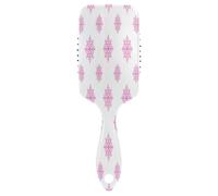Brosse à cheveux blanche flocon de neige rose, brosse à cheveux antistatique, brosses à cheveux pour femmes