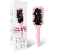 Brosse à cheveux bouclés, brosse de coiffage pour définir les boucles, brosse à cheveux pour peigner et façonner les pour réduire l'étanchéité et améliorer les unisexe