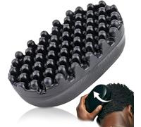 Brosse à cheveux bouclés, brosse en caoutchouc, brosse à cheveux afro lavable pour barbiers et usage quotidien, idéale pour les cheveux bouclés tressés sales, enroulés,
