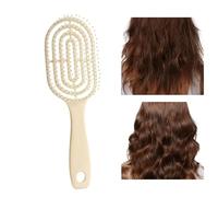 Brosse à cheveux bouclés, outil anti-emmêlement, brosse flexible de 8 × 3 pouces avec poils doux, avec prise douce, fonctions démêlantes pour soins des cheveux, fournitures de beauté pour salon de bea