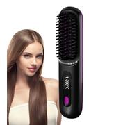 Brosse à Cheveux Chaude | Lisseur Électrique à Brosse | 3 Modes Rechargeable Sans Fil Écran Tactile Styler Volume Démêlage Maison Voyage pour Femmes Adolescents Bouclage