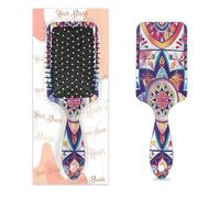 Brosse à cheveux colorée bohème en céramique avec coussin d'air humide et sec - Brosse à cheveux démêlante en plastique pour enfants et adultes - Cadeau de rentrée scolaire pour homme et femme