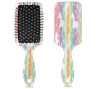 Brosse à cheveux colorée en crin de cheval arc-en-ciel animal humide sec coussin d'air brosse à cheveux démêlante en plastique brosse à cheveux pour enfants adultes retour à l'école cadeau femme homme
