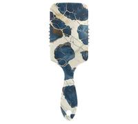 Brosse à cheveux de massage douce en obsidienne léopard bleu foncé, beige, or, conçue pour masser la tête du cuir chevelu pour cheveux bouclés avec poignée ergonomique cepillo para pelo rizado