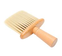 Brosse à Cheveux de Nettoyage de Visage Doux, Brosse de Visage de Coiffeur avec Manche en Bois, Brosse de Coupe de Cheveux de Coiffeur pour Plumeau de Cou de Visage(Beige)