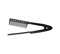 Brosse à cheveux de salon - Design compact et portable - Outil de lissage des cheveux - Accessoire de peigne de voyage - Brosse de lissage en forme de V avec poignée ergonomique pour les vacances, les