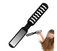 Brosse à cheveux de voyage | Avec miroirs peigne à cheveux pliable - Peigne de poche pour cheveux épais et bouclés, brosse à cheveux de voyage, pliable, portable pour homme et femme