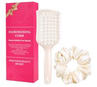 Brosse à cheveux démêlante anti-statique avec chouchous pour cheveux secs ou mouillés