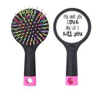 Brosse à cheveux démêlante avec base coussin et inscription Love And Kill