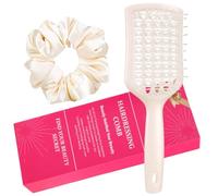 Brosse à cheveux démêlante avec chouchous - Accessoires pour cheveux - Brosse démêlante ventilée pour cheveux mouillés, secs, bouclés, épais et raides - Accessoire pour cheveux
