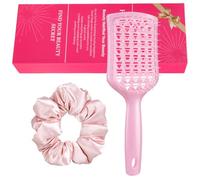 Brosse à cheveux démêlante avec chouchous pour femmes et filles, accessoires ventilés, ne tire pas sur les cheveux ventilés