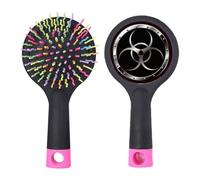 Brosse à cheveux démêlante avec fond noir et base coussin