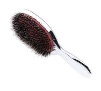 Brosse à cheveux démêlante avec poignée galvanisée pour stimuler le cuir chevelu et réduire les frisottis - Taille parfaite pour adultes et enfants - comme décrit, argenté