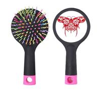 Brosse à cheveux démêlante chinoise en rouge avec base coussin