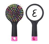 Brosse à cheveux démêlante epsilon noire avec base coussin alphabet grec