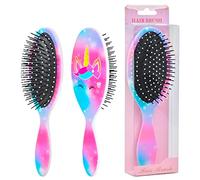 Brosse à cheveux démêlante humide et sèche pour cheveux bouclés épais sans douleur pour filles et femmes licorne sirène
