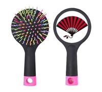 Brosse à cheveux démêlante japonaise Rouge Noir Art Déco Mode Salon de coiffure Base coussin