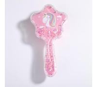 Brosse à cheveux démêlante licorne, peigne à cheveux démêlant en forme d'étoile de princesse de Noël, peigne à paillettes, brosse à cheveux de massage du cuir chevelu, sans douleur, pour cheveux secs